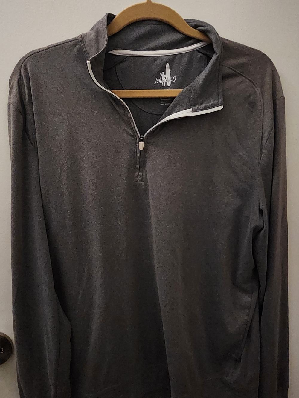 Johnnie-O Men's Dark Gray Quarter-Zip Pullover Sweater
